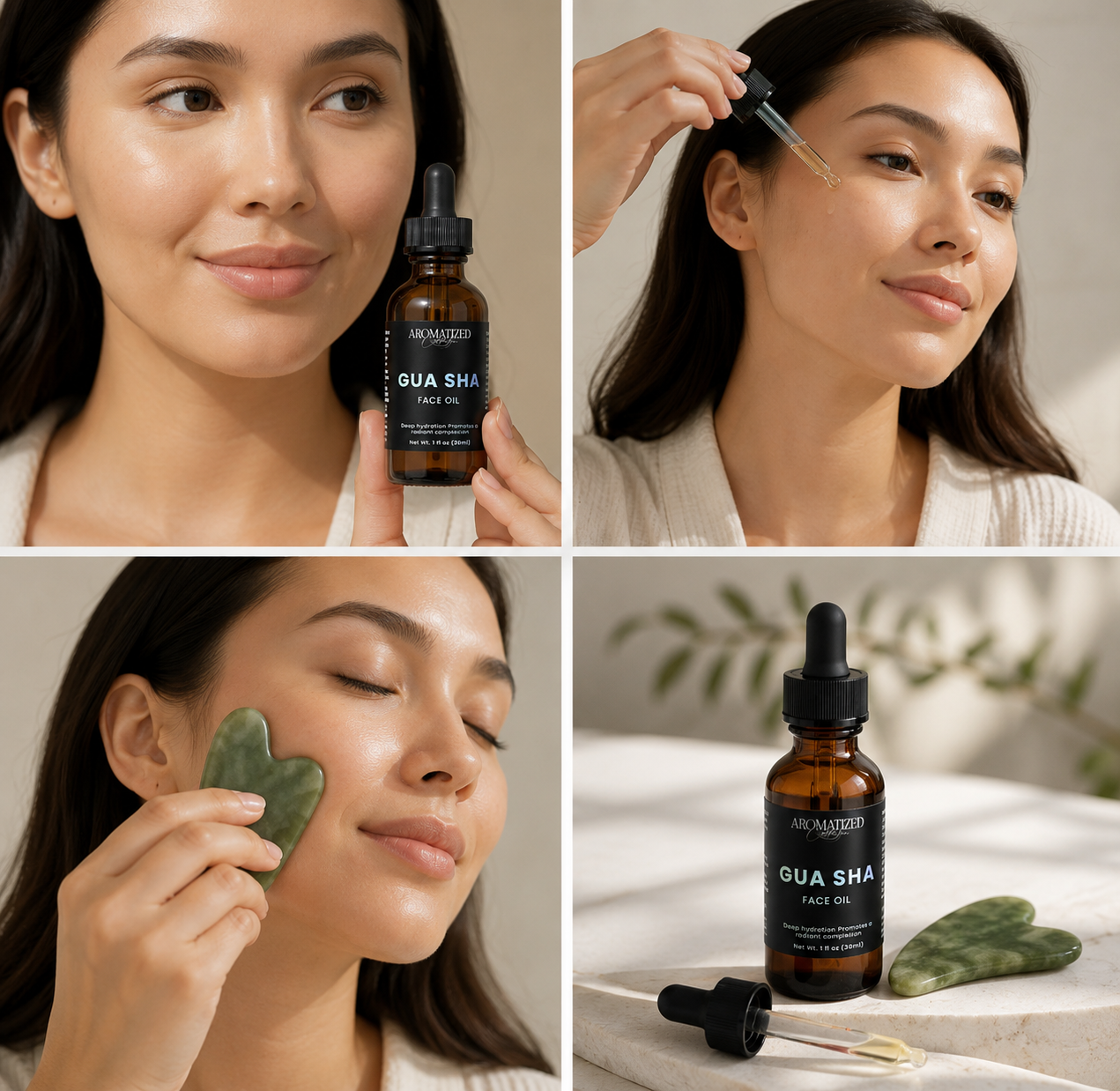GlowNest Gua Sha Face Oil | Hydrating Facial Massage Oil